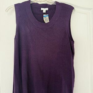 NWT XL Charter Club Sleeveless Top- Color Eggplant